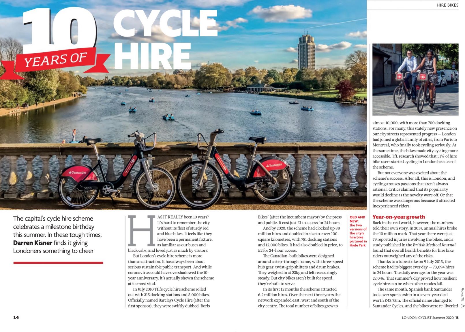 10 Years of Cycle Hire - London Cyclist